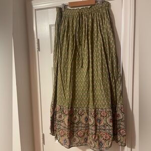 Block Print Maxi Skirt